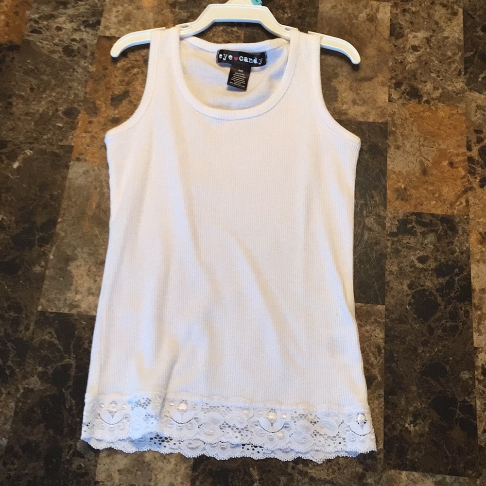 Size 4 white tank top!